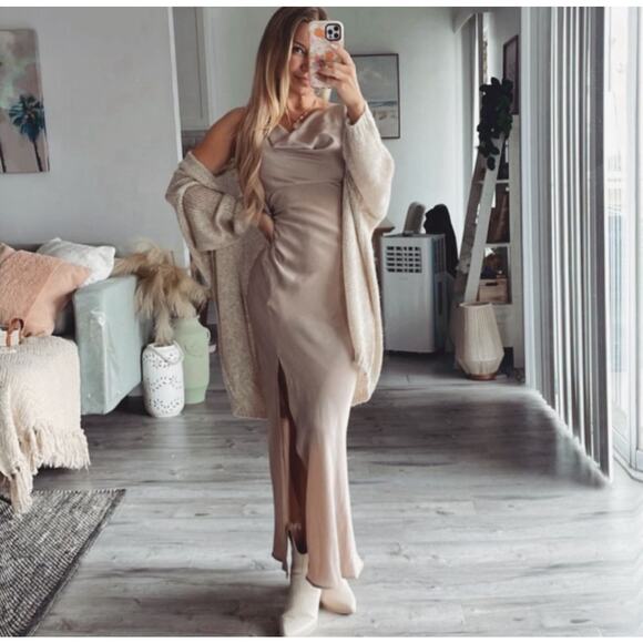 Zara Dresses & Skirts - ZARA DRAPED LINGERIE-STYLE DRESS